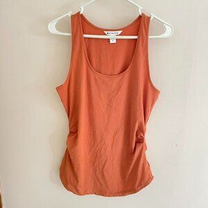 Athleta Orange Scrunch Side Tank Top Women’s Medium Summer Spring Athleisure